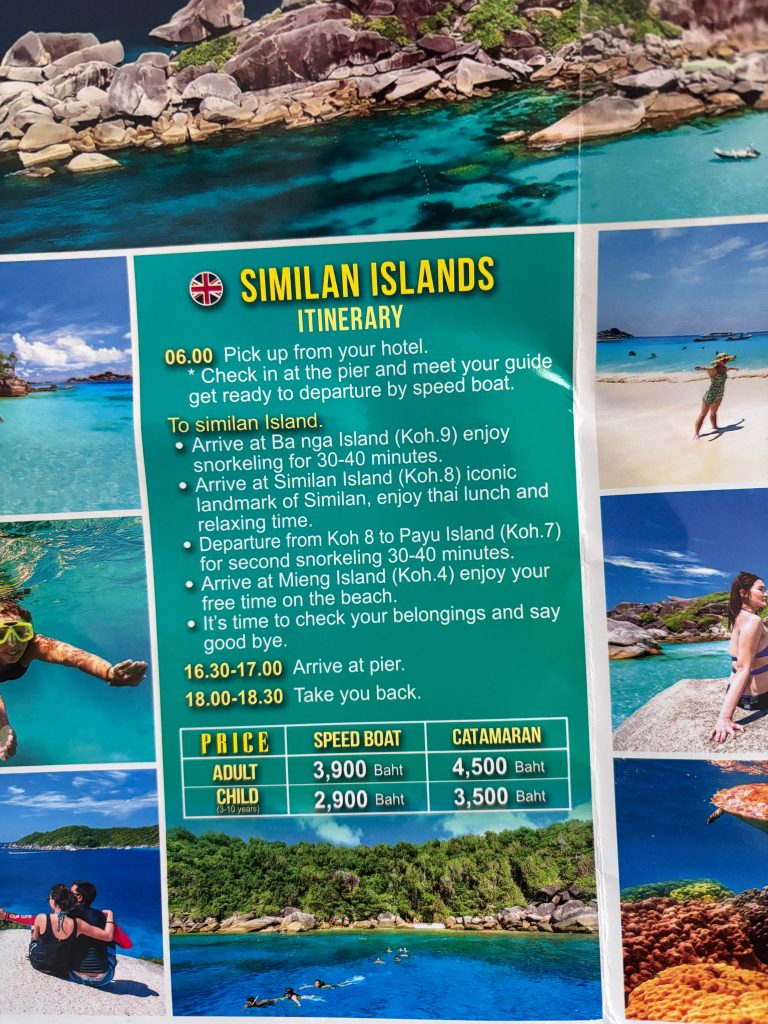 phuket thailanda excursie insula similan